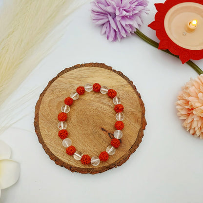 Rudraksh & Crystal bracelet