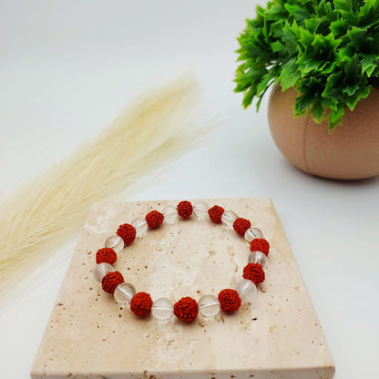 Rudraksh & Crystal bracelet