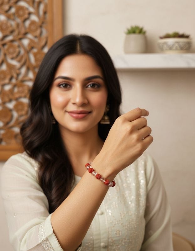 Rudraksh & Crystal bracelet